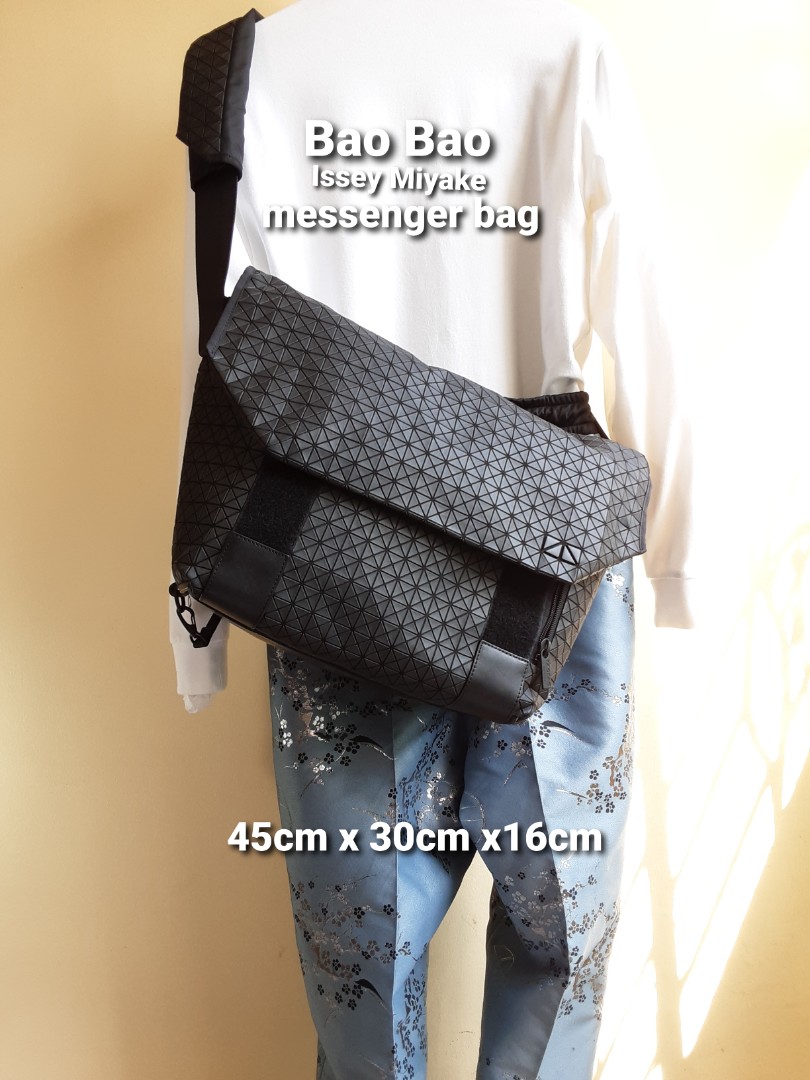 Bao Bao Issey Miyake Black Sling Shoulder Bag for Men