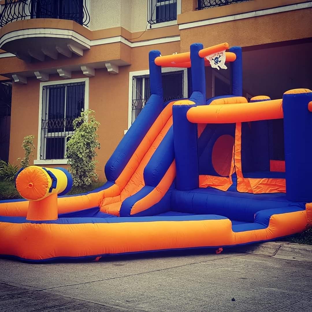 Blast Zone Pirate Bay Inflatable Waterpark with Bouncy House
