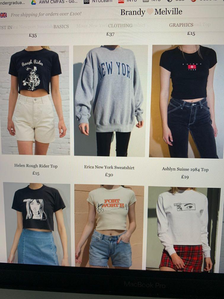 Brandy Melville Uk Spree Closing Tmr Night Women S Fashion Clothes Tops On Carousell United kingdom's online store free shipping for orders over £100 we only ship. sgd