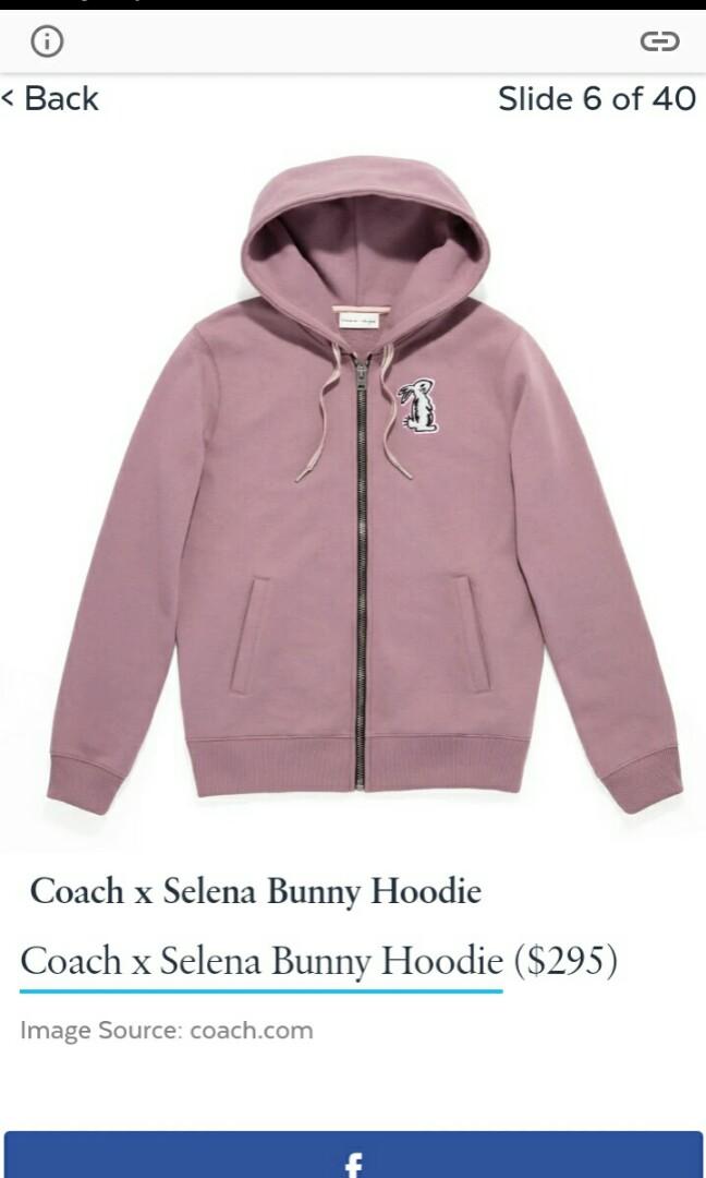 Coach selena bunny hoodie on sale