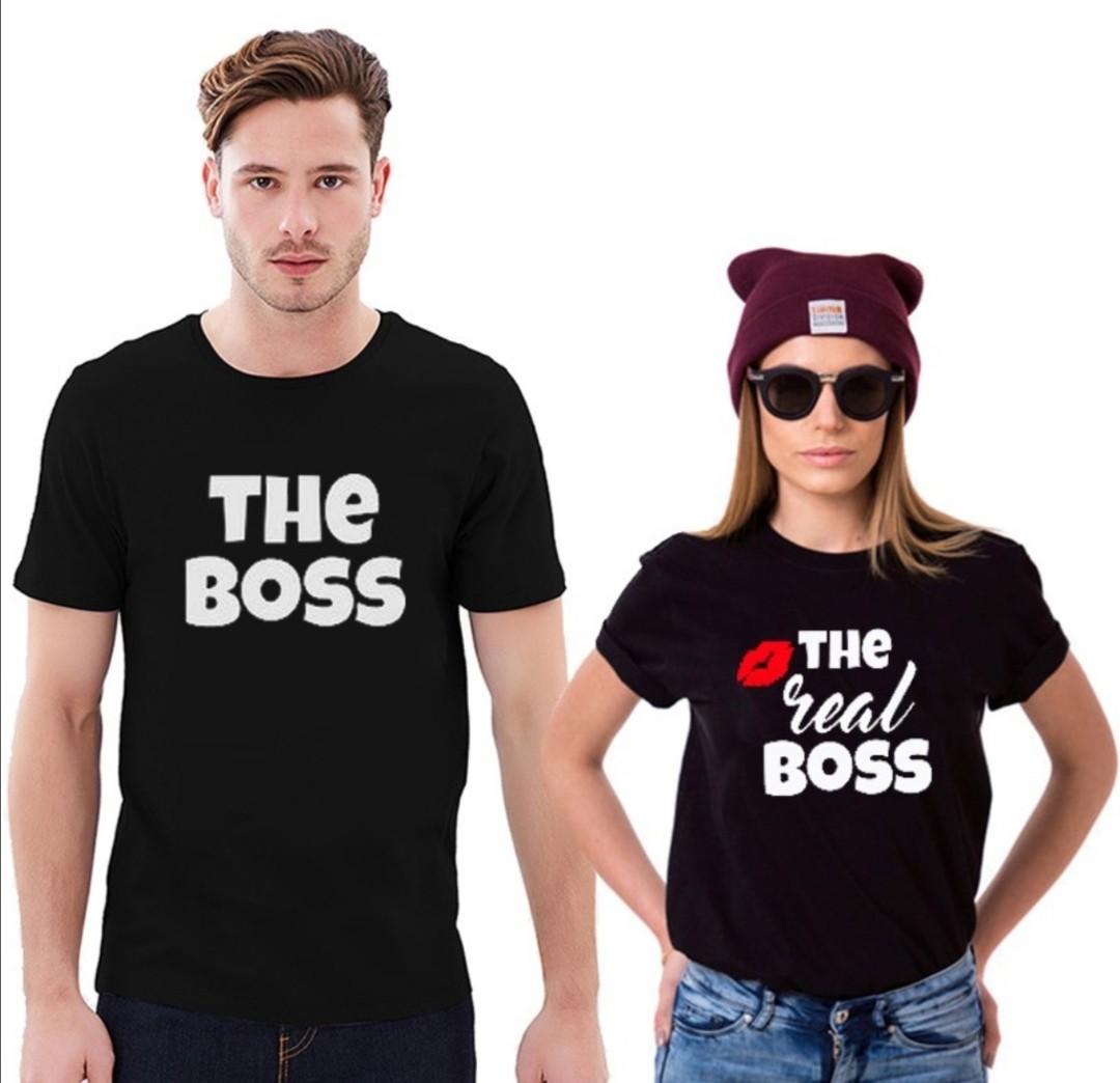 the boss the real boss couple shirt