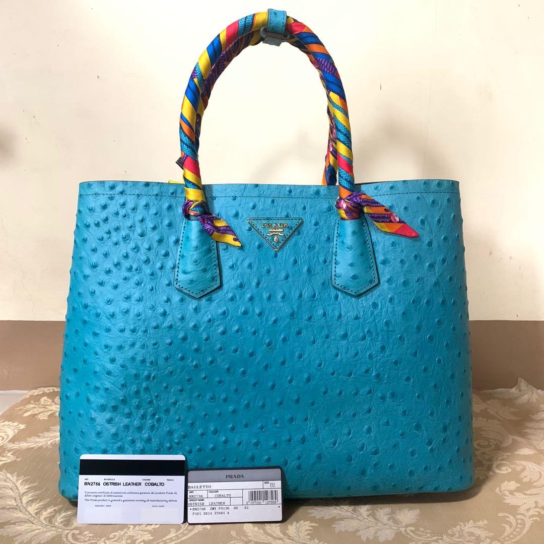 prada ostrich handbag