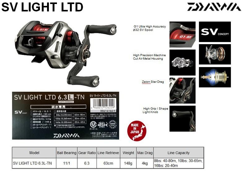 Daiwa Reel, SV LIGHT LTD 6.3L-TN (Limited Edition)