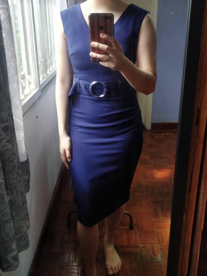dorothy perkins navy blue dress