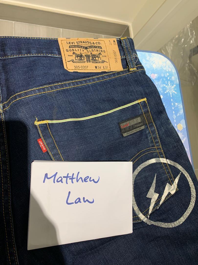 Fenom Levi's fragment design 505 w34 初代, 名牌, 服裝- Carousell