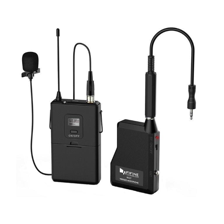 Fifine K037B Wireless Microphone System with Lapel & Headset