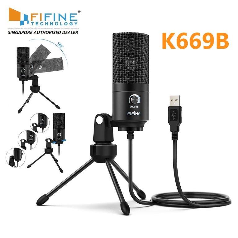 Fifine K669B USB Microphone, Audio, Microphones on Carousell