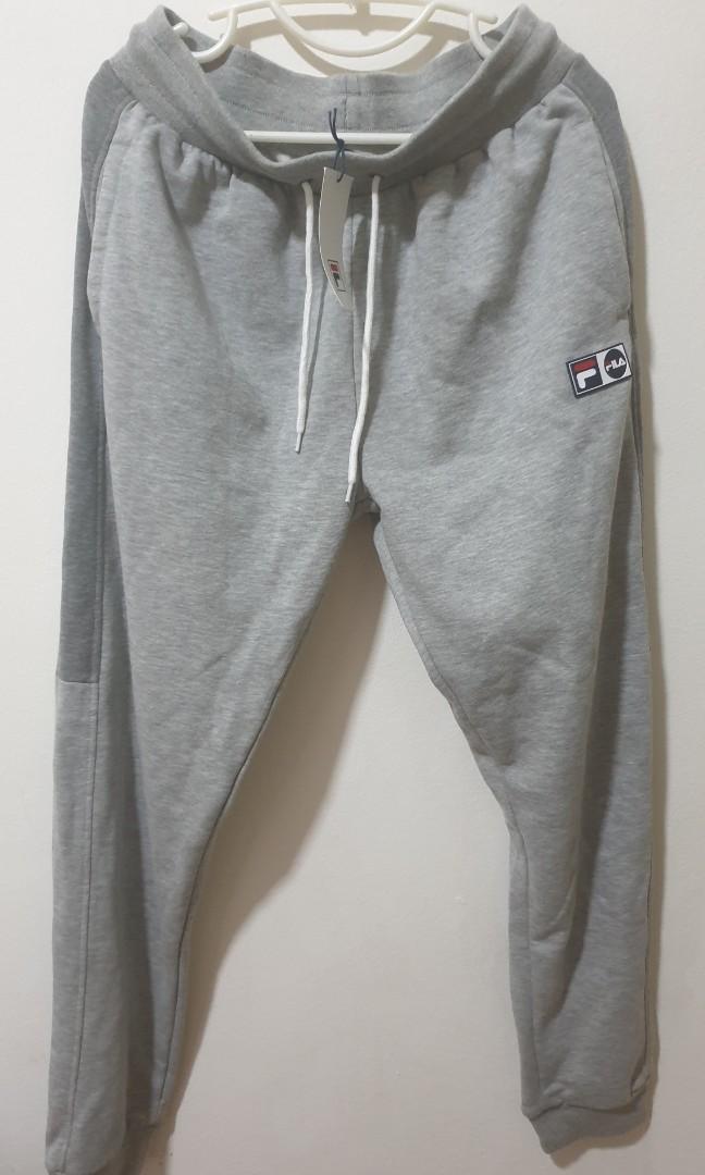 grey fila sweatpants