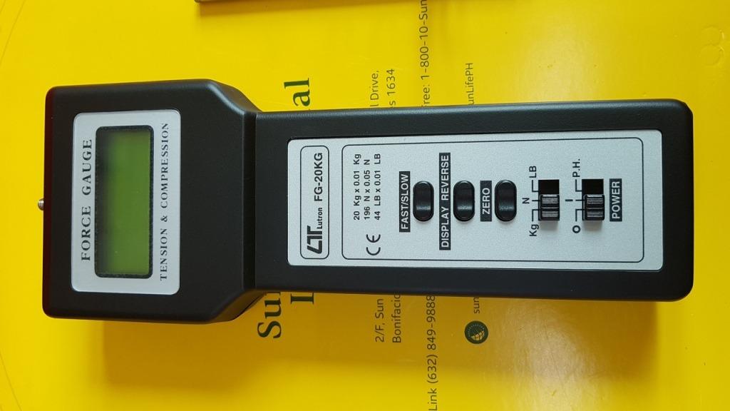 Force Gauge, Door Force Gauge, HVAC, Push Pull Gauge, Lutron, FG20KG