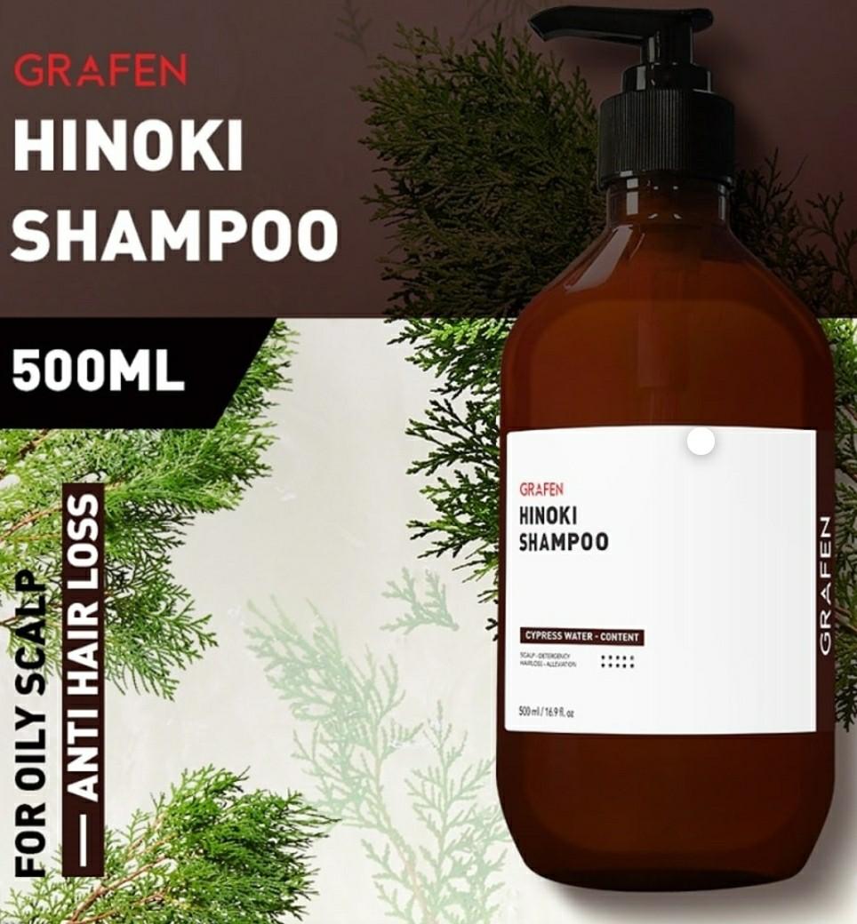 Grafen Hinoki Shampoo 500ml, Beauty & Personal Care, Hair on Carousell