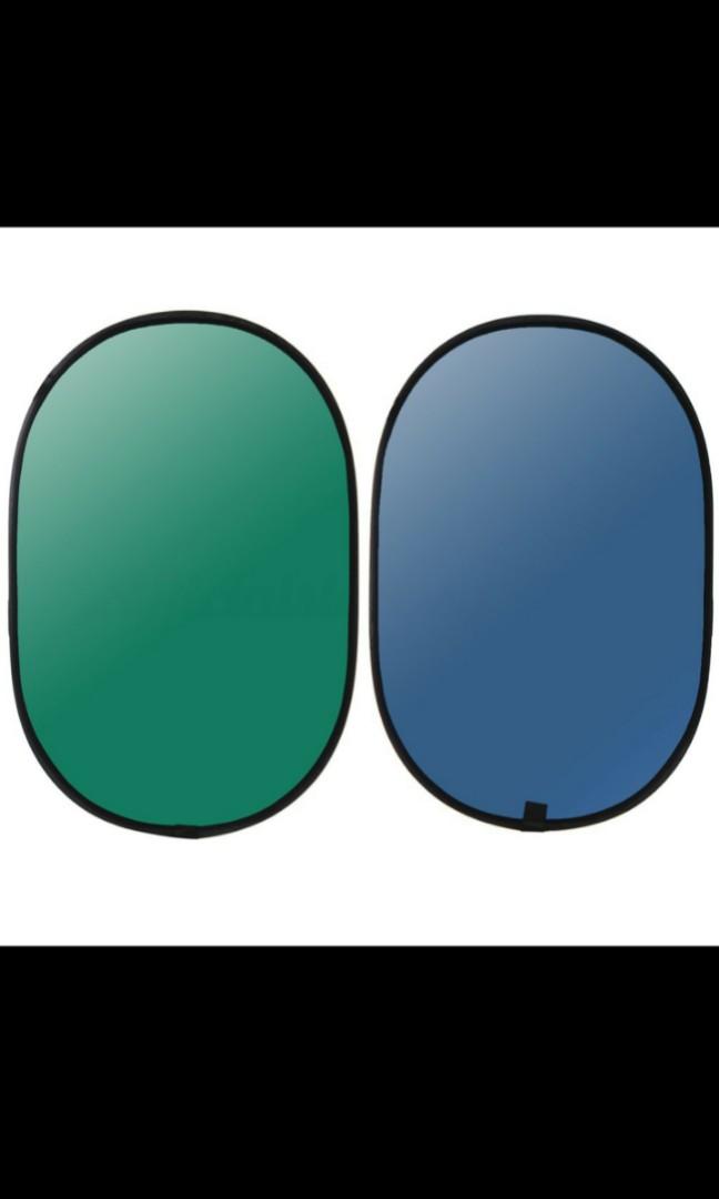 Green Screen for Zoom, Green/Blue 2In1 Background Panel Backdrop