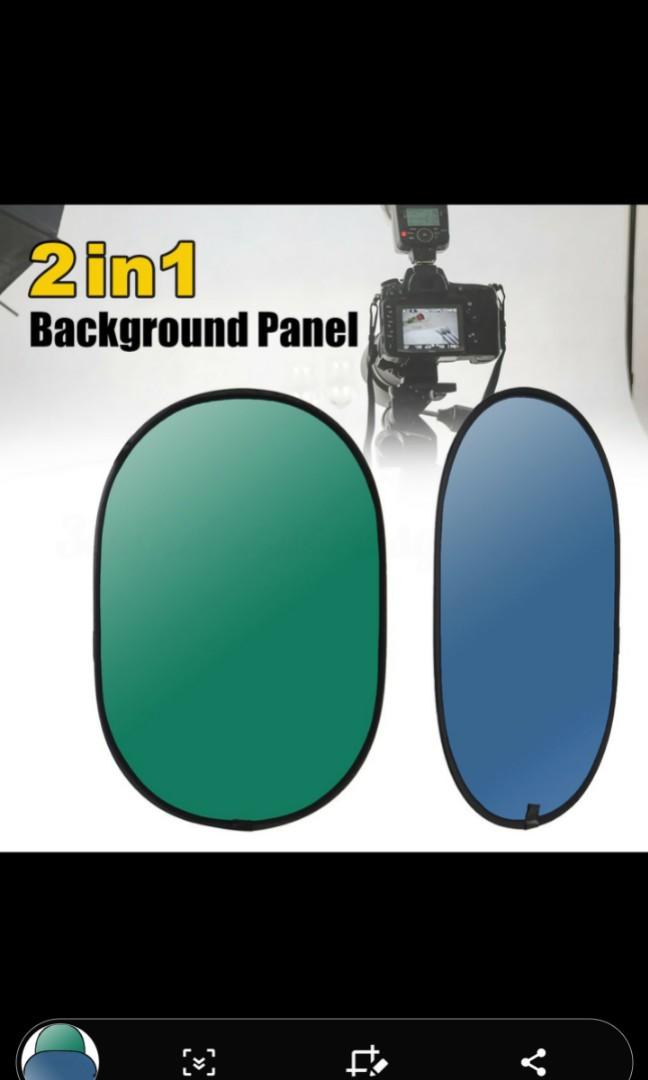 Green Screen for Zoom, Green/Blue 2In1 Background Panel Backdrop