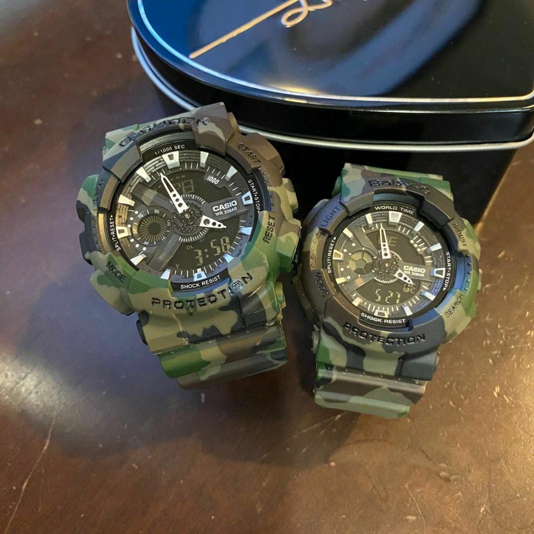 G SHOCK BABY G GA110 ARMY COUPLE EDITION