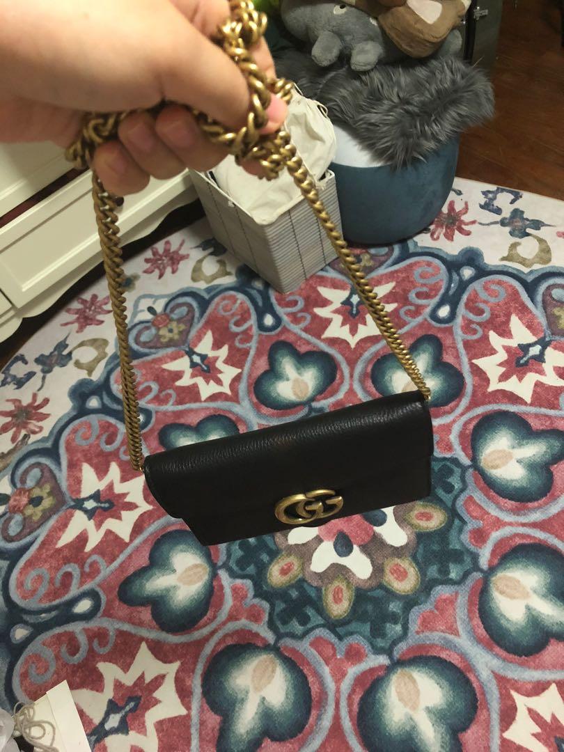 Gucci Marmont Chain Wallet Luxury Bags Wallets on Carousell