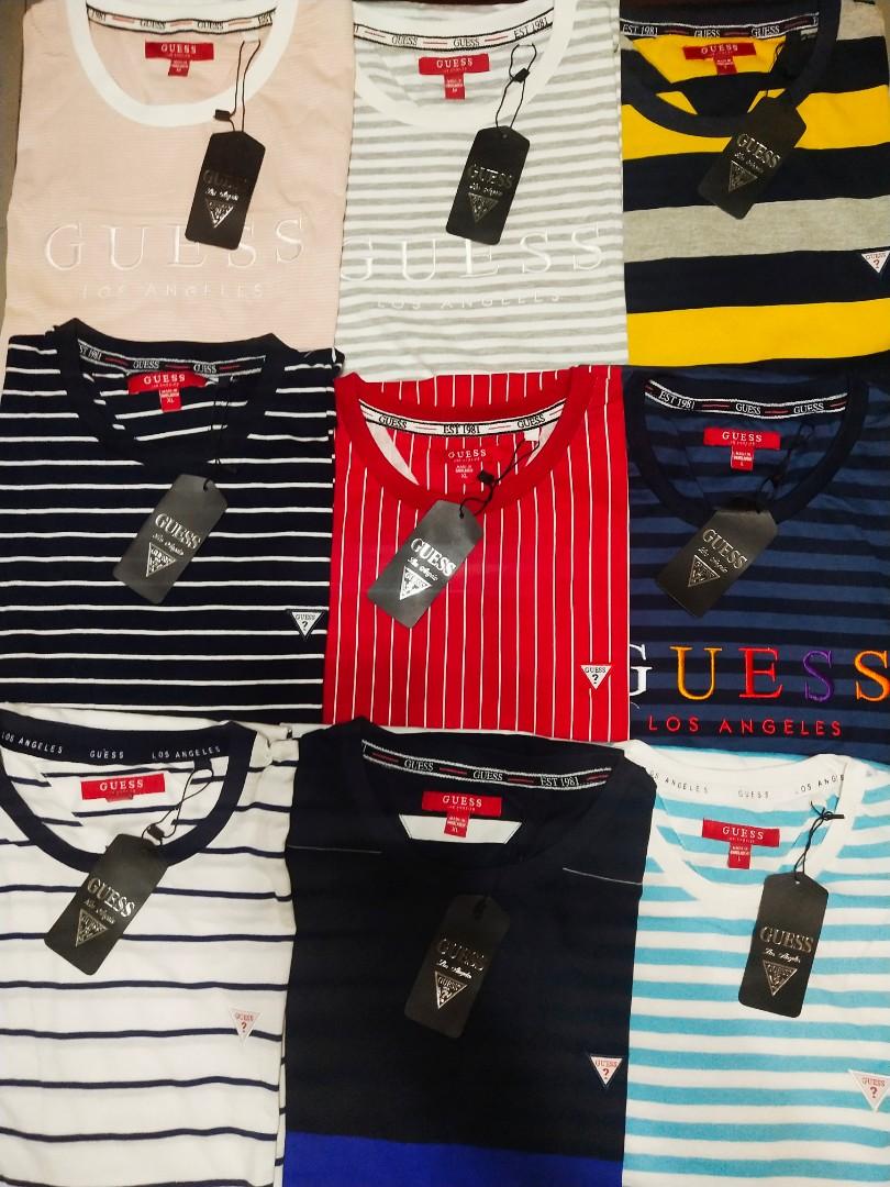 guess men's shirt striped
