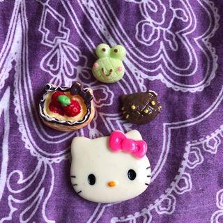 Hello Kitty 吉蒂貓 keroppi 大眼蛙 娃用迷你食玩 miniature 蛋糕茶點小派對 合blythe pullip dal azone bjd lati luts volks soom 娃用擺拍食玩 rement 微型 DIY手作公仔零件