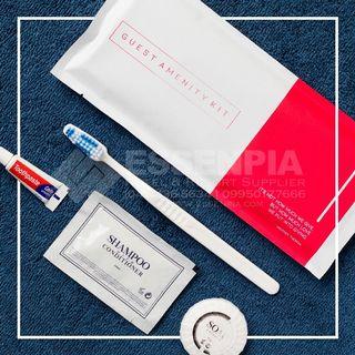 Hotel Guest Amenity Kit AIRBNB Guesthouse Motel Affordable Cheap Kit Bathroom Amenities Hotel Amenities Eco friendly Amenities (Toothbrush Toothpaste Shampoo Soap)