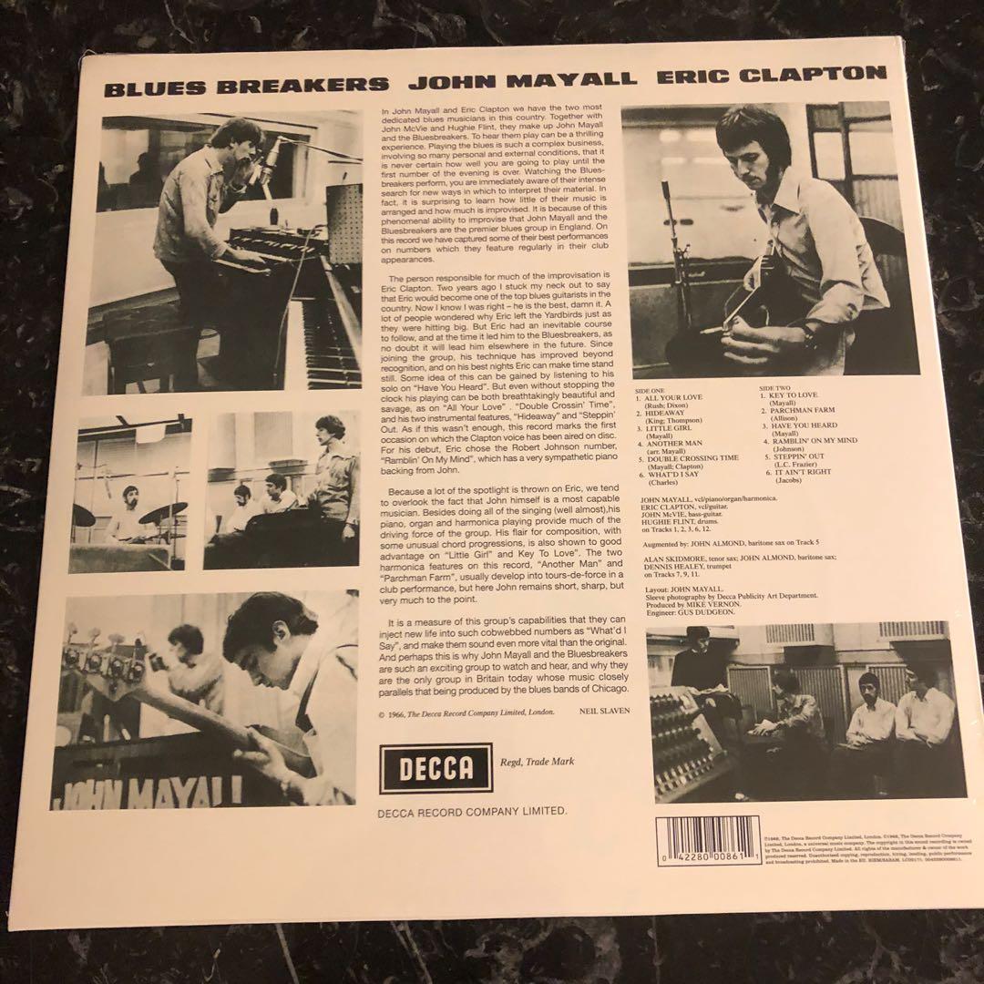 Sold John Mayall With Eric Clapton Blues Breakers Vinyl Lp New Music Media Cds Dvds Other Media On Carousell