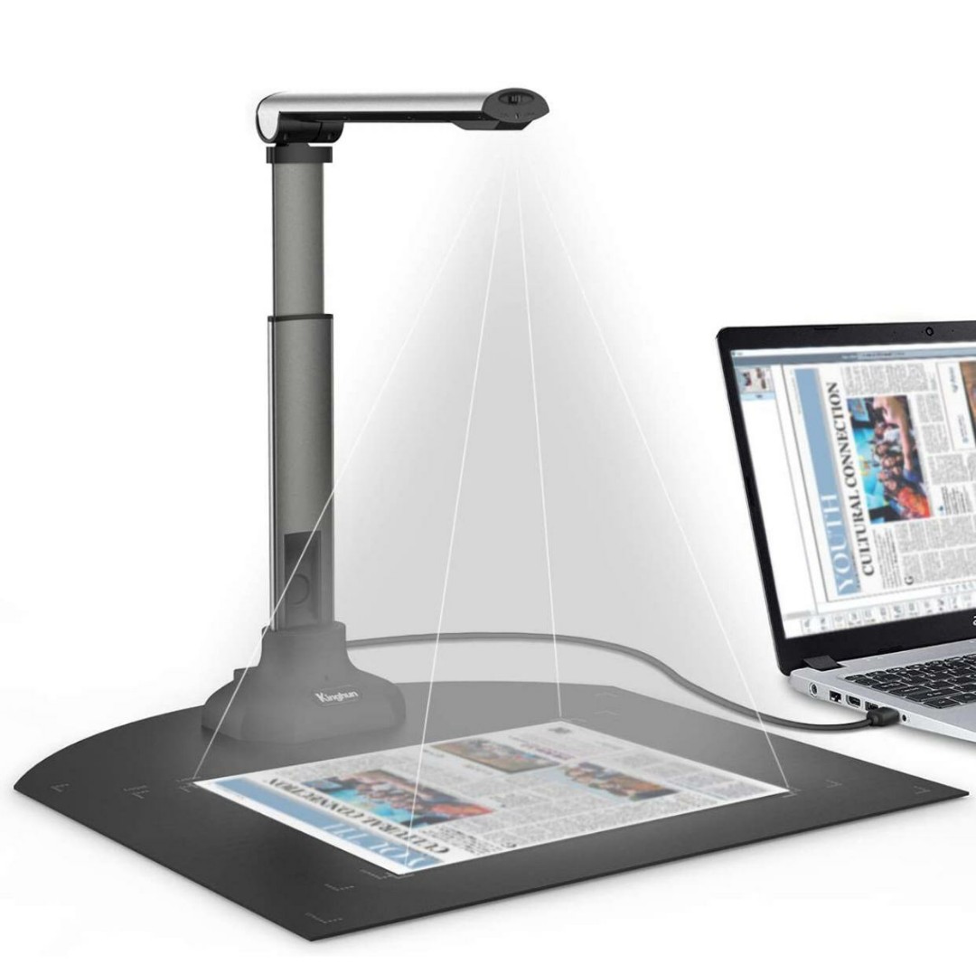 Kinghun KC6A07 Book & Document Camera, 8MP High Definition Portable ...