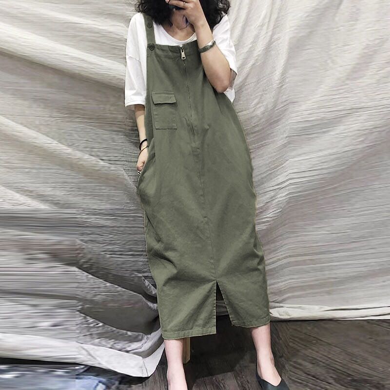 Khaki hot sale skirt overalls