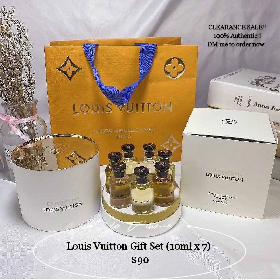 LOUIS VUITTON 8 Perfume samples GIFT SET in LV gift BOX Travel