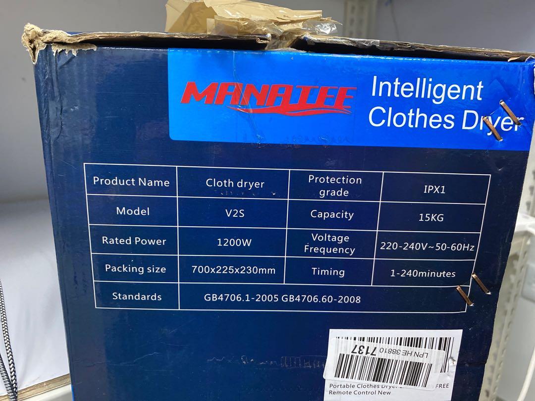 Manatee intelligent best sale clothes dryer