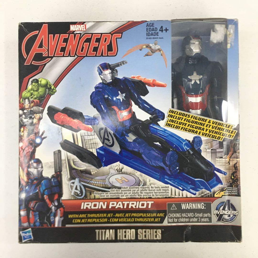 Marvel Avengers Iron Patriot avec arc propulseur Jet Titan Hero Series 12/" figure