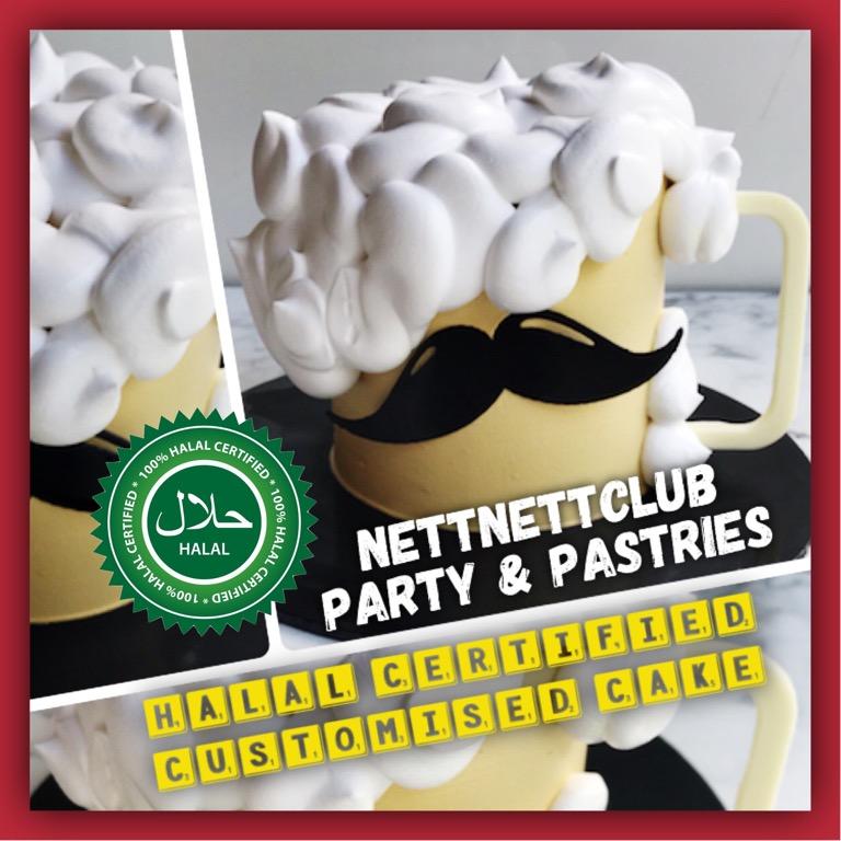 Moustache Theme Father Day Cake Halal Certified Baby Shower