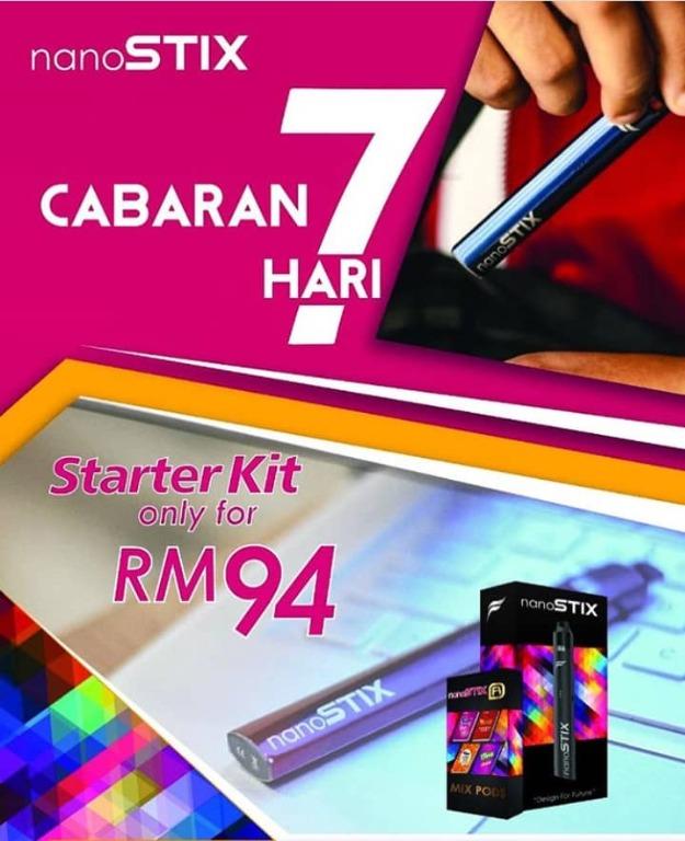 Nanostix Starter Kit Free 4 Pods Flavor Nano Stix Mods Pods Electronic Cigarettes Electronics Others On Carousell
