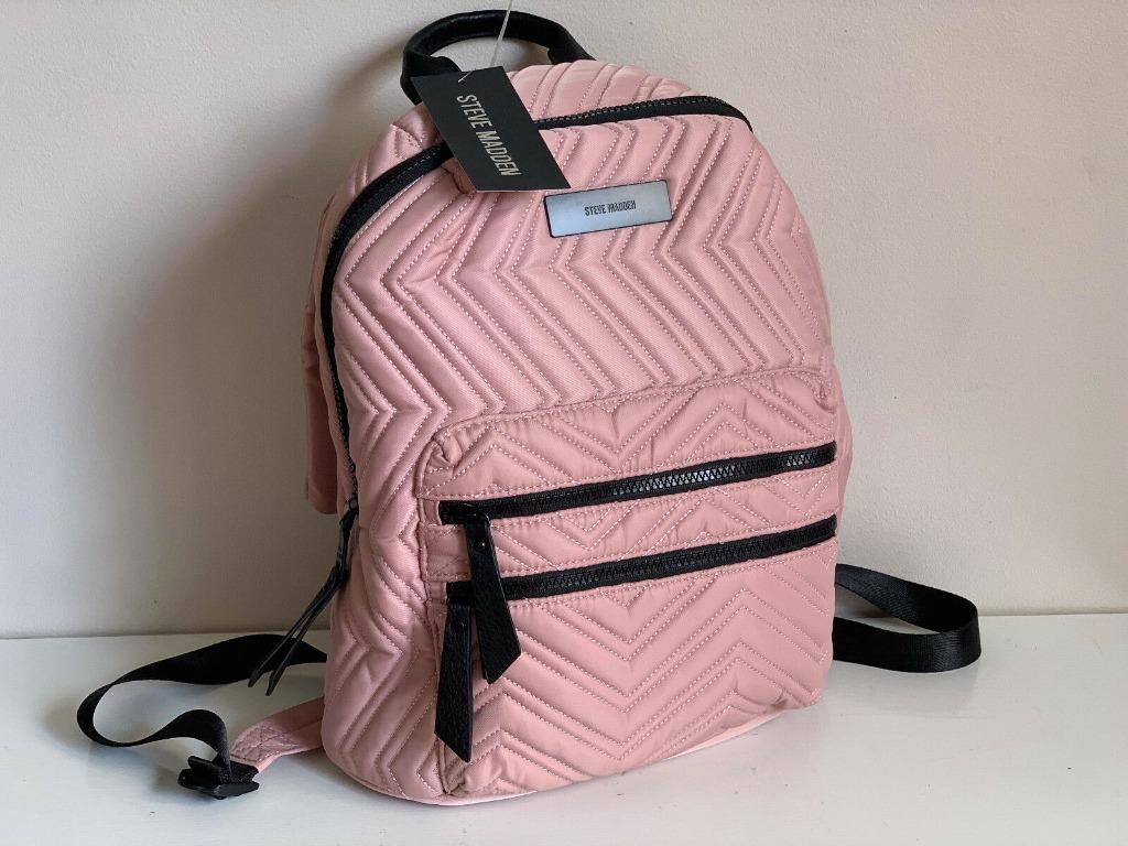 NEW STEVE MADDEN SPORT BLUSH NYLON TRAVEL BACKPACK BAG PURSE W