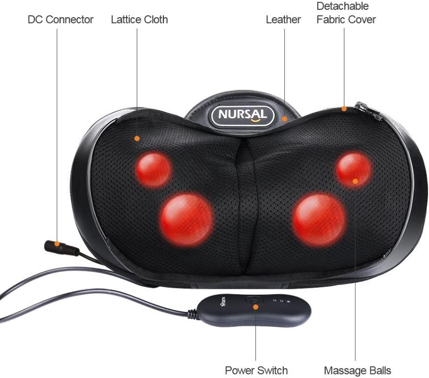 Nursal shiatsu hot sale neck pillow massager