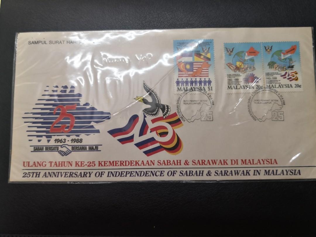 Old 1st Date Issue Kemerdekaan Sabah Sarawak Antiques Stamps On Carousell