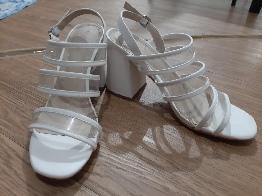 parisian white heels