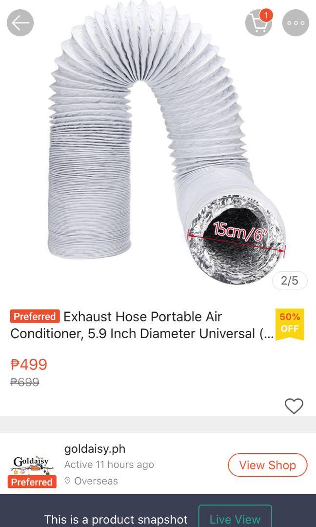 Portable Aircon Fittings Set ( Exhaust hose, Tube Connector, Window