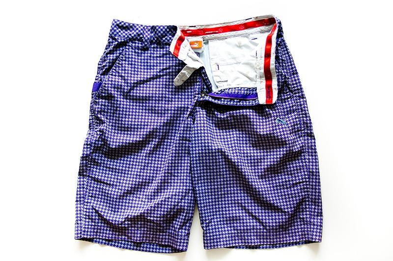 puma purple golf shorts