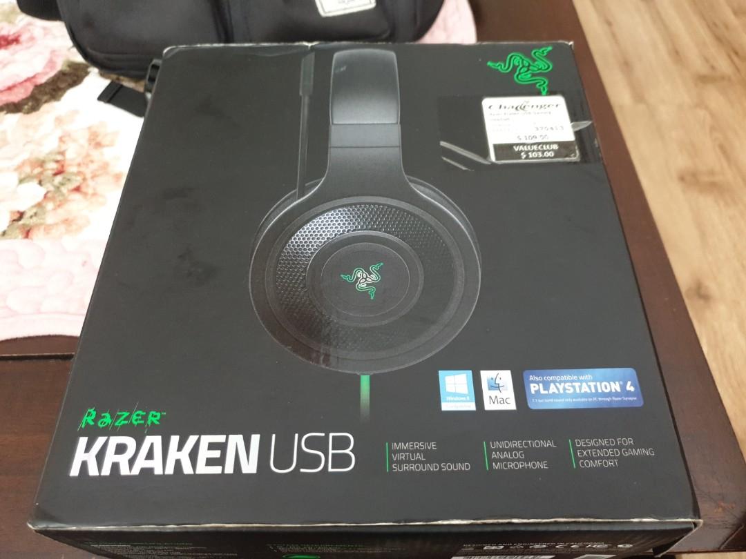 Razer Kraken Usb Gaming Headset Electronics Audio On Carousell
