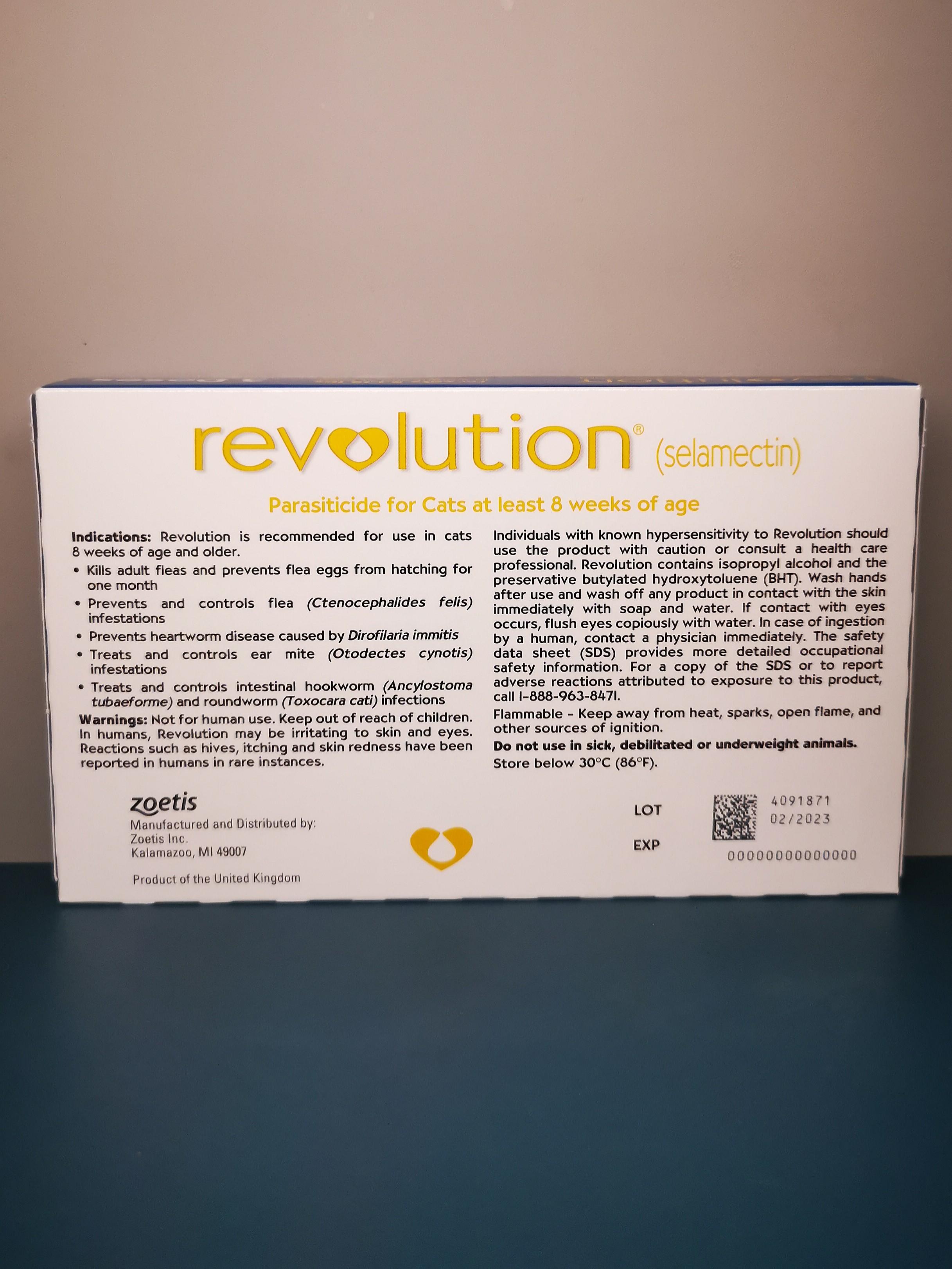 Revolution For Cats 2 6 7 5kg Blue Pet Supplies For Cats