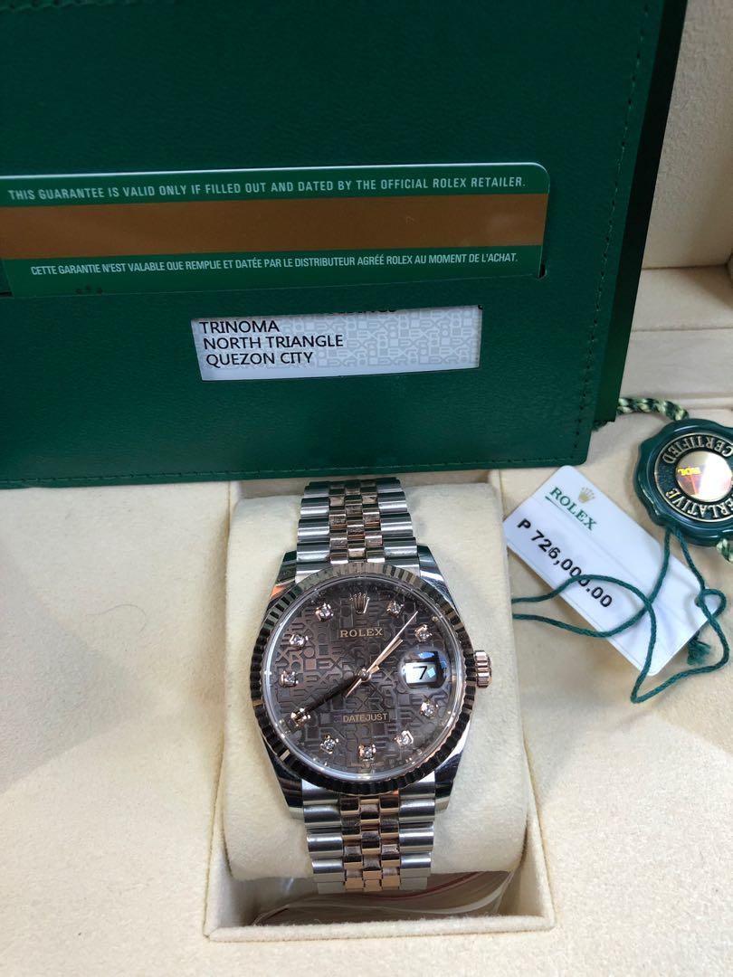 Rolex trinoma outlet