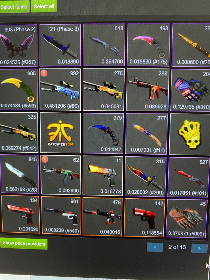 **UPDATED**Selling CSGO inventory (Knives skins howl dragon lore and