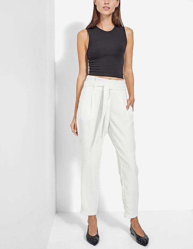 STRADIVARIUS white pants, Fesyen Wanita 