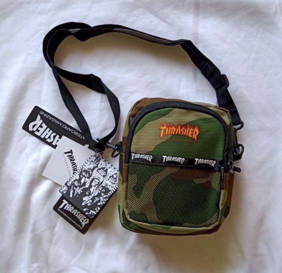 THRASHER MINI CAMO SLING BAG, Fesyen Pria, Tas Dompet Tas