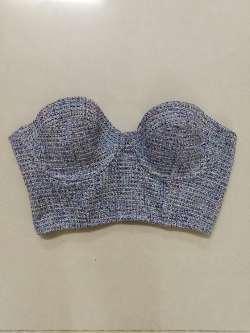 topshop ruched front bralette