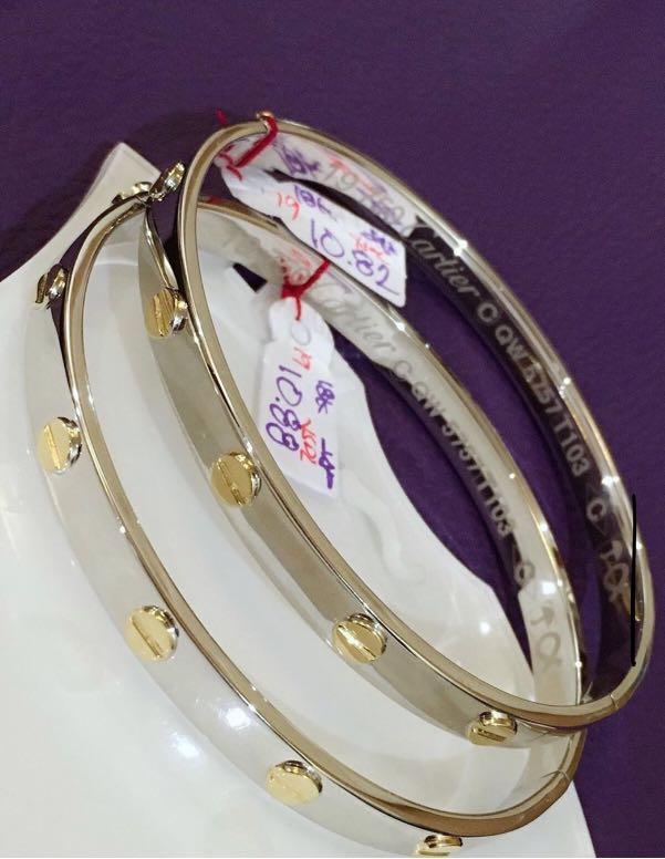 Cartier two tone bangle discount