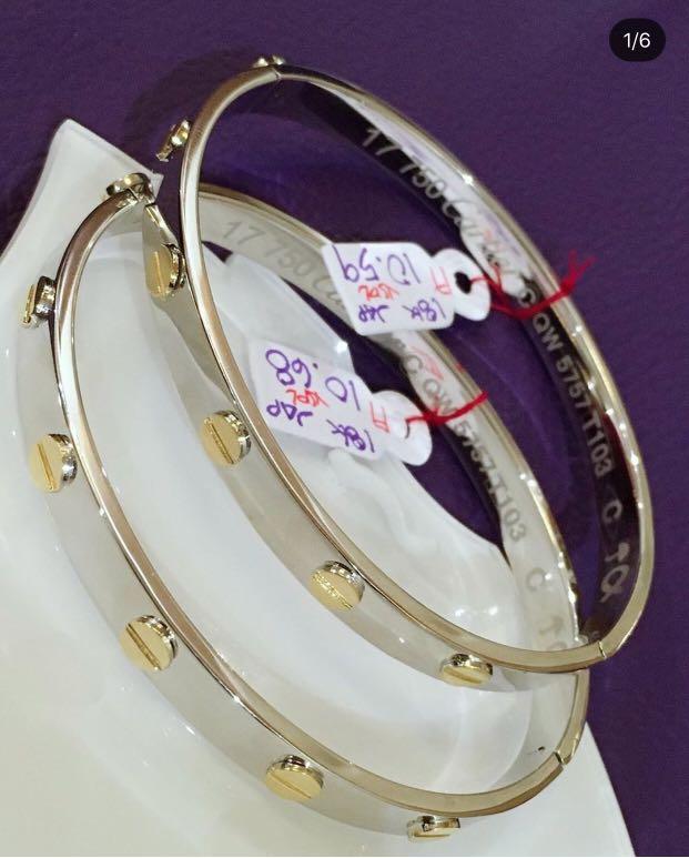 Two tone store bangle bracelet