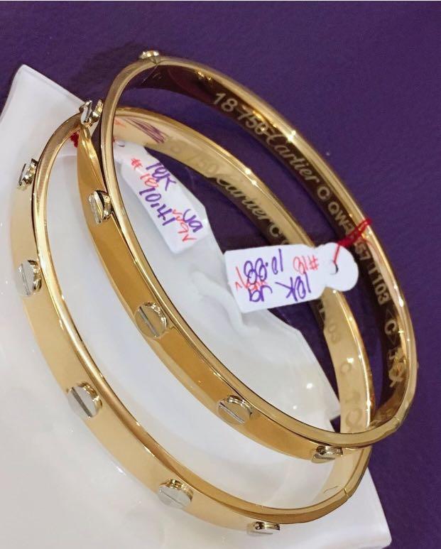 Cartier 2 sales tone love bracelet