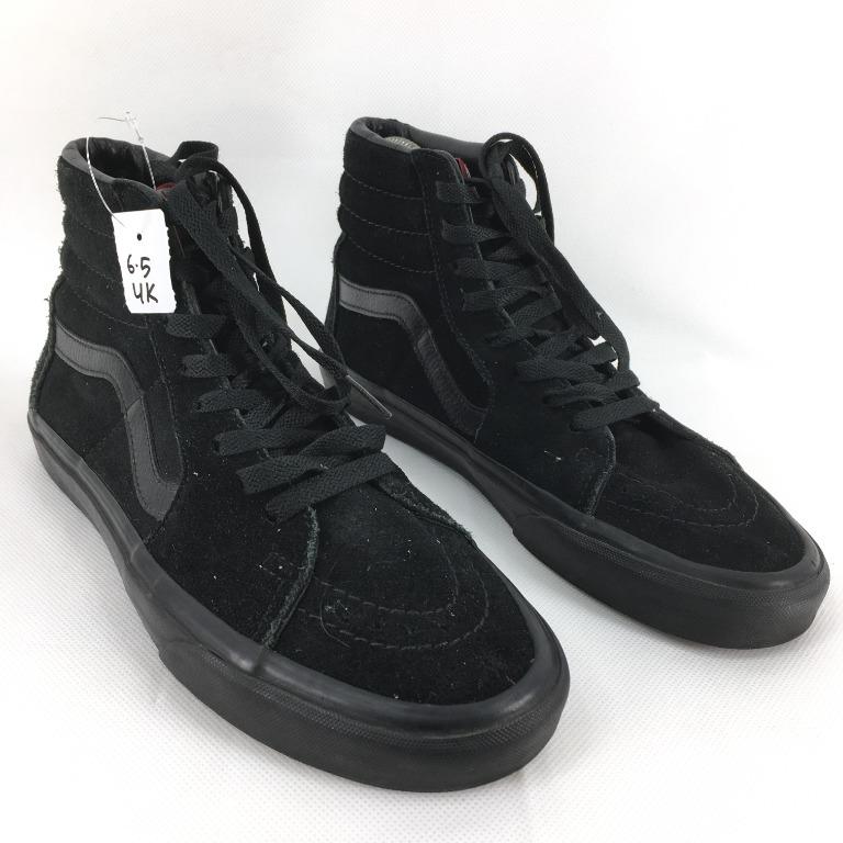 All black old skool vans high sale