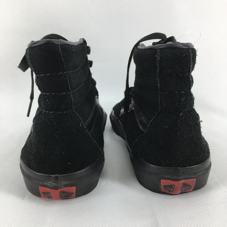 VANS OLD SKOOL HI CUT ALL BLACK SIZE 6.5 UK 25.5CM
