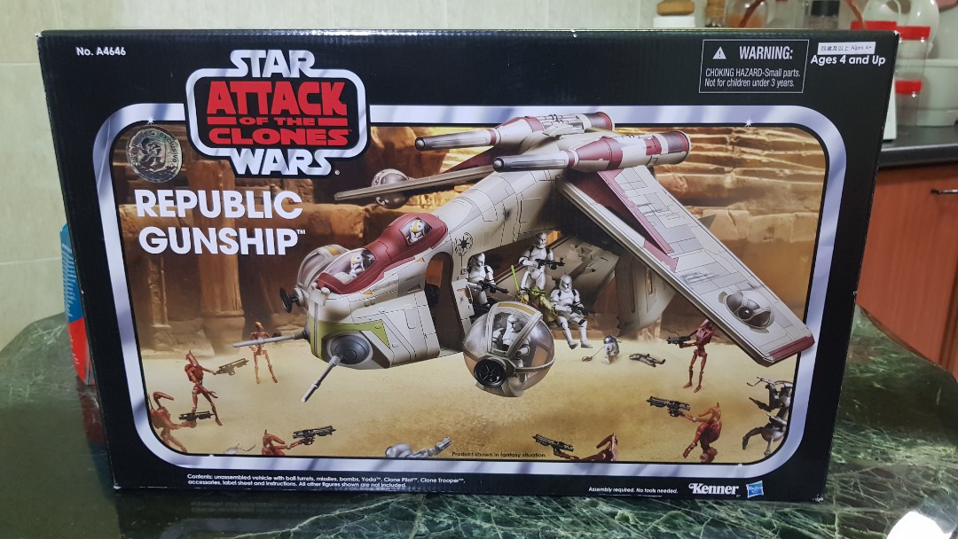 Vintage Republic Gunship Star Wars Attack Of The Clones Hobbies