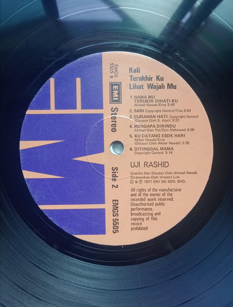 Vinyl Record Uji Rashid Kali Terakhir Ku Lihat Wajahmu 1977 Emi Music Media Cds Dvds Other Media On Carousell Dalam dakapan senja kurenungi sinar matamu berat rasa melepaskan dikau pergi. carousell