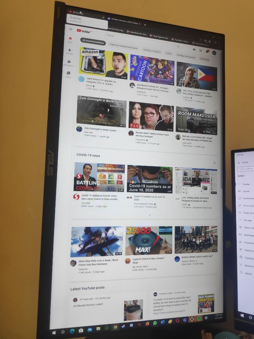 Wts 23 8 24 Asus Monitor Model Vp249 Electronics Computer Parts Accessories On Carousell